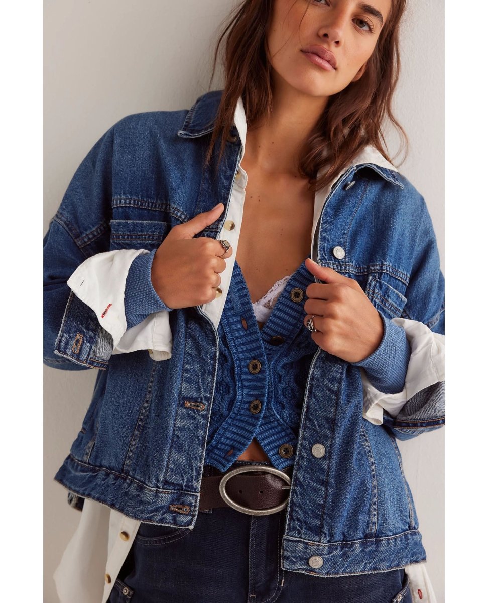 Opal Swing Denim Jacket Got The Blues - PINK ARROWS