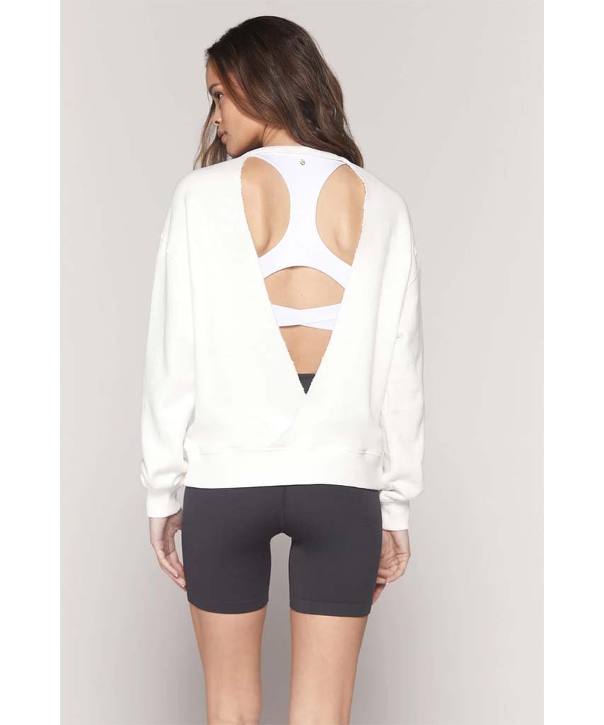 Open Back Sweatshirt Stone - miamidrugpossession