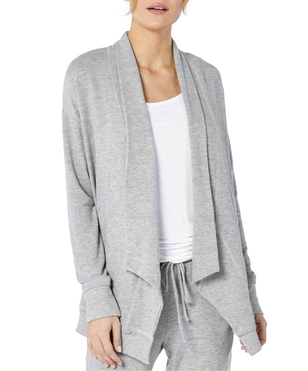 Open Front Cardigan , Heather Grey - clearpathherbicide