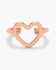 Open Heart Ear Cuff Rose Gold - clearpathherbicide