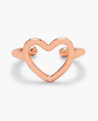 Open Heart Ear Cuff Rose Gold - PINK ARROWS