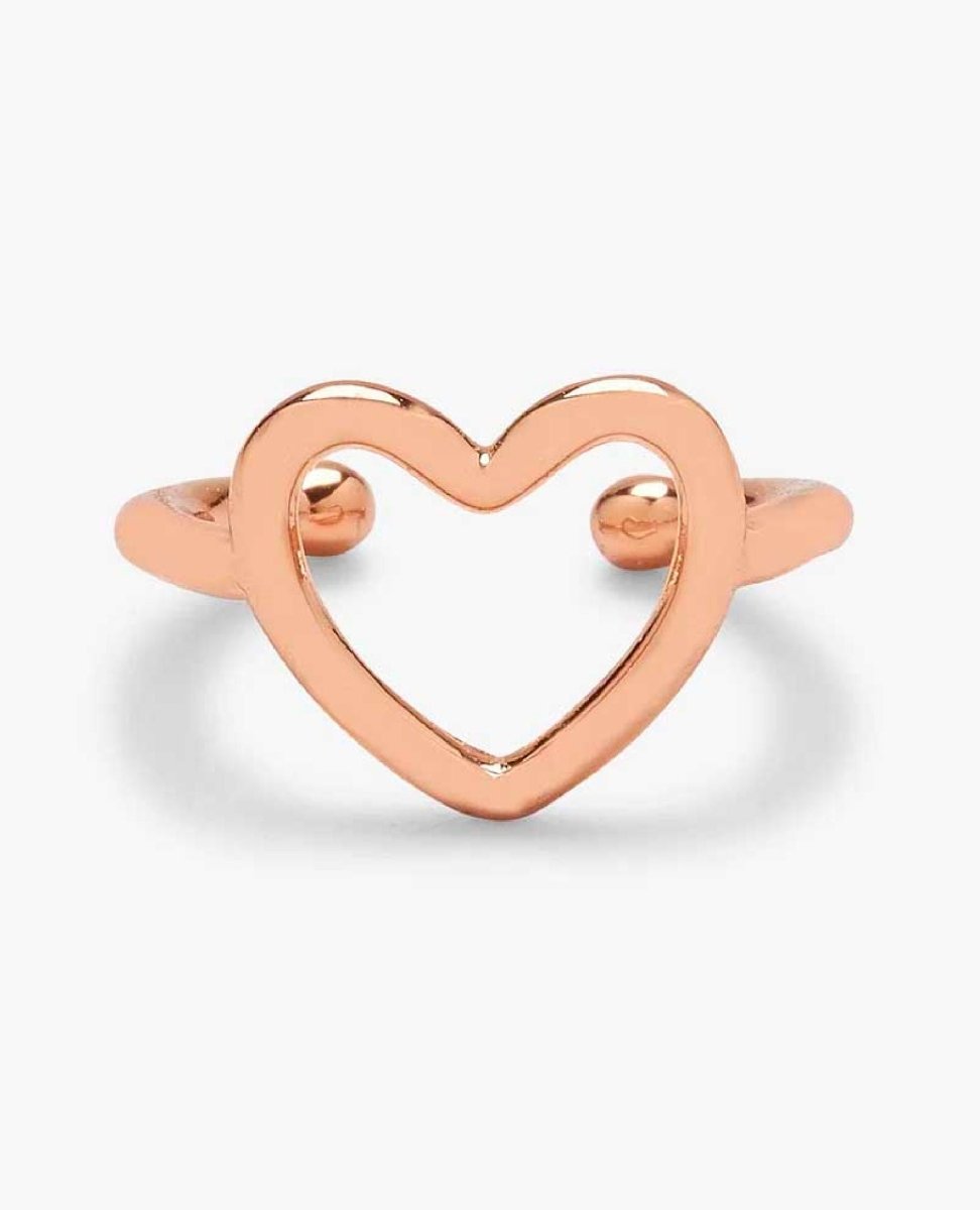 Open Heart Ear Cuff Rose Gold - clearpathherbicide