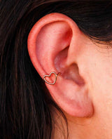 Open Heart Ear Cuff Rose Gold - clearpathherbicide