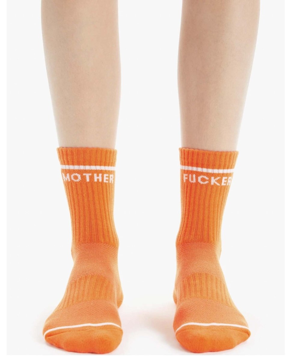 Orange White Socks Mother Fucker - miamidrugpossession