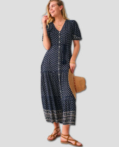 Orinda Maxi Dress Lotus Floral - miamidrugpossession