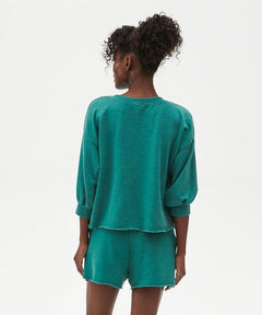 Otto Cut Off Sweatshort French Terry Emerald - clearpathherbicide