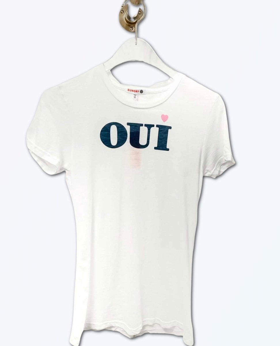 Oui French Heart Tee - miamidrugpossession