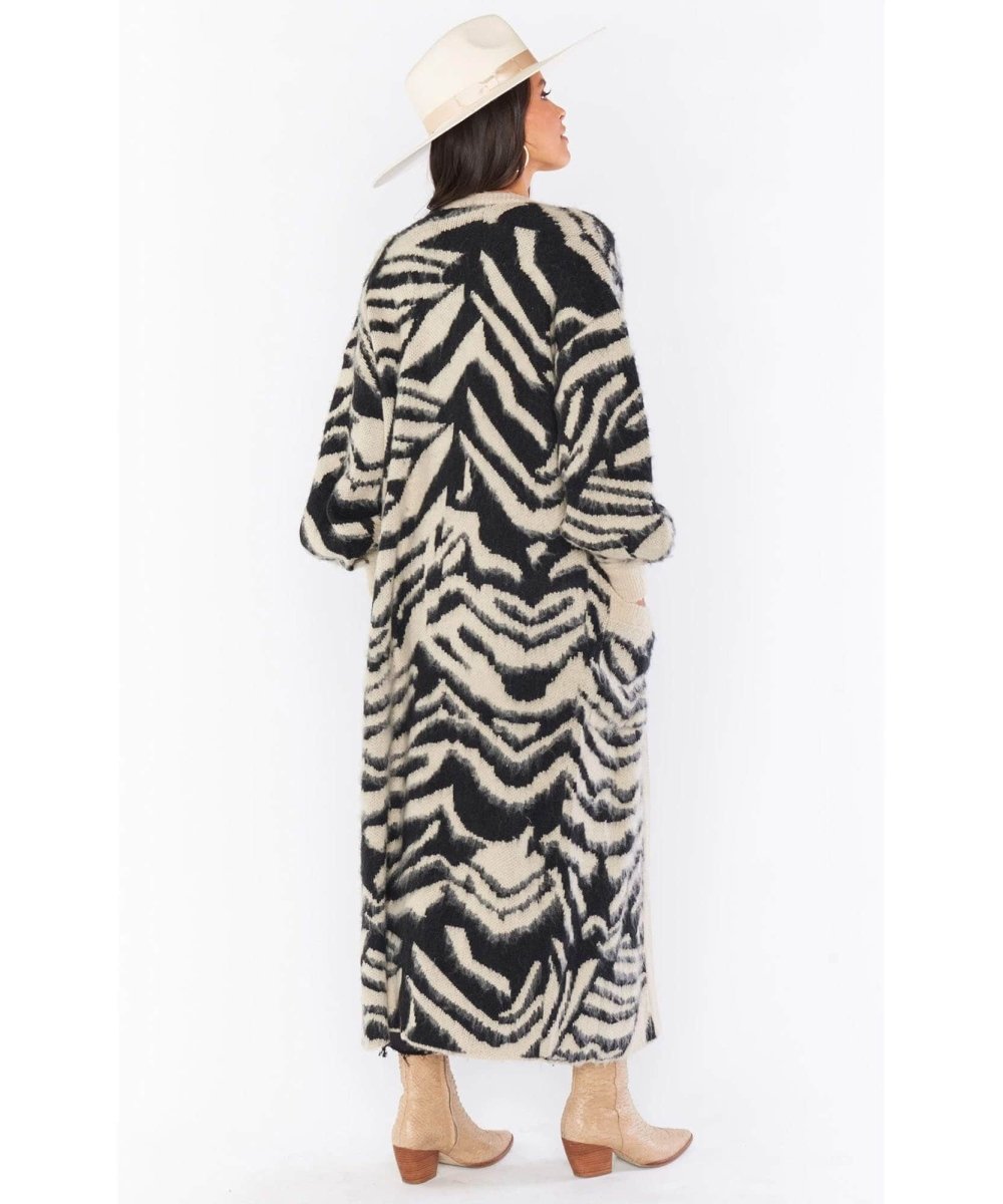 Out and About Cardi Tigre Knit - miamidrugpossession