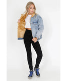 Oversized Reversible Fur Trucker Hella Indigo - miamidrugpossession