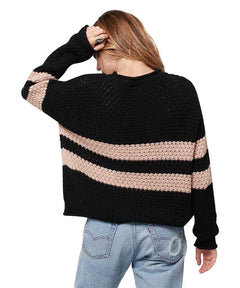 Ozzie Stripe Sweater, Black - clearpathherbicide