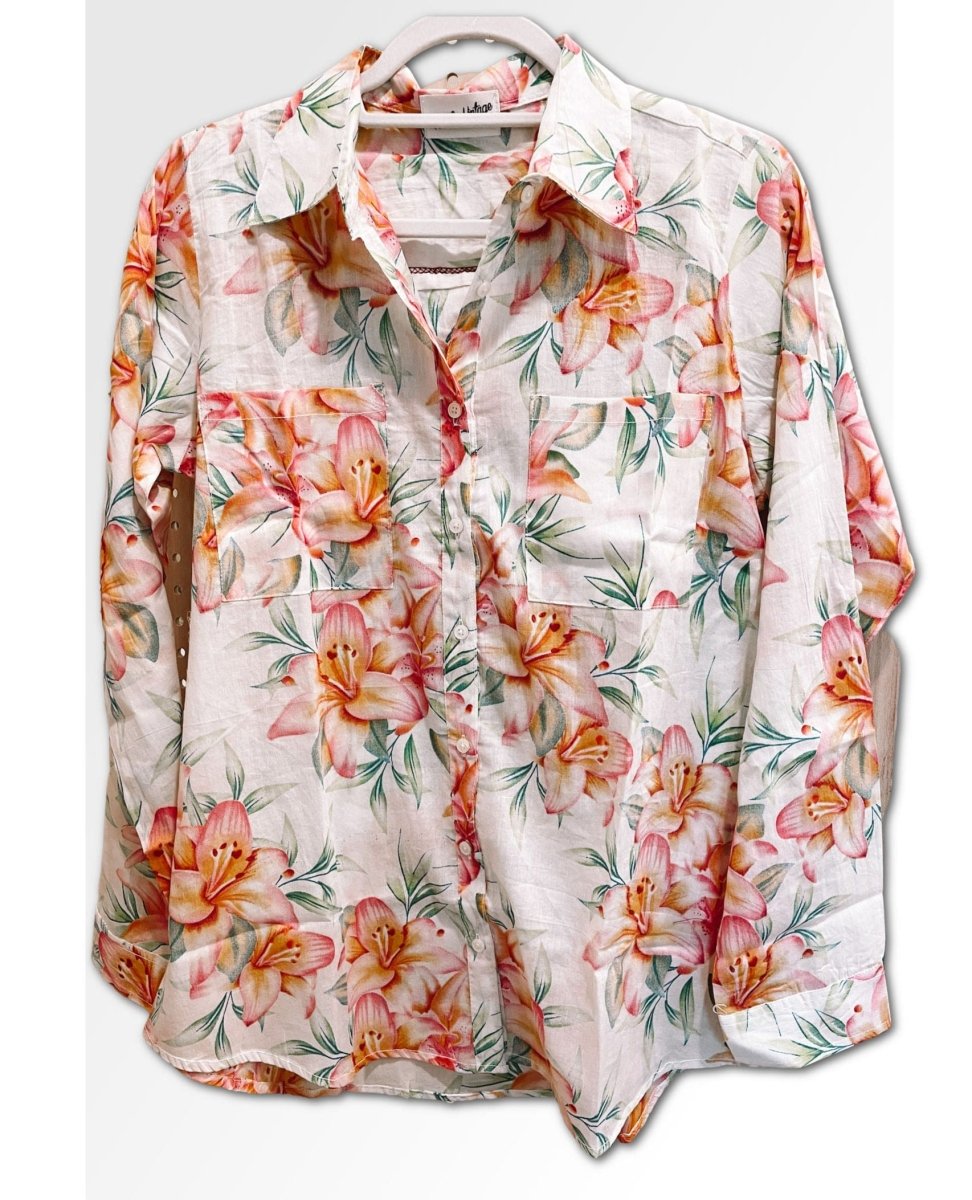 Palm Patch Floral Long Sleeve - miamidrugpossession