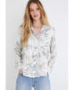 Palm Print Long Sleeve Round Hem - miamidrugpossession