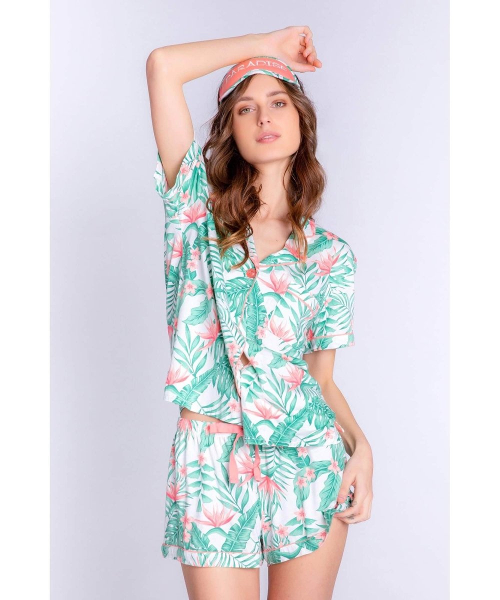 Paradise PJ Short + Mask Set - miamidrugpossession