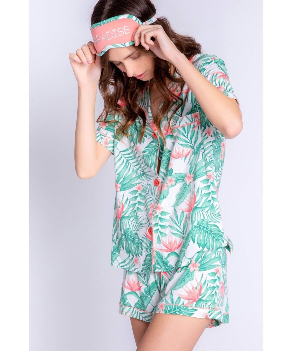 Paradise PJ Short + Mask Set - miamidrugpossession