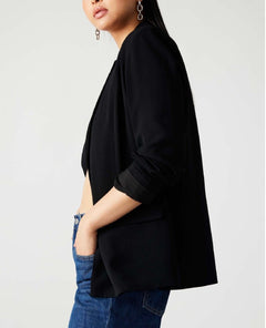 Payton Open Front Blazer Black - miamidrugpossession