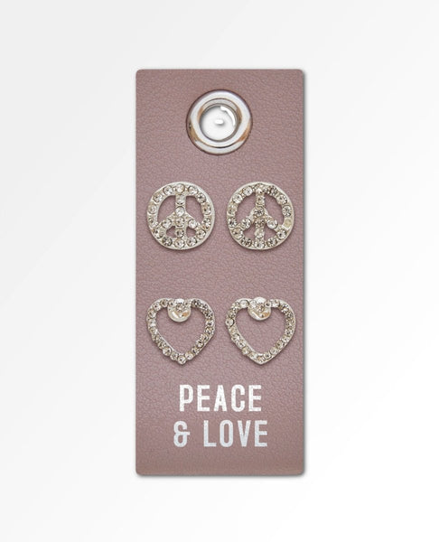 Peace and Love Stud Earrings - clearpathherbicide