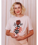 Peace Floral Slouchy Tee - clearpathherbicide