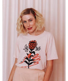 Peace Floral Slouchy Tee - clearpathherbicide