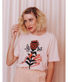 Peace Floral Slouchy Tee - clearpathherbicide