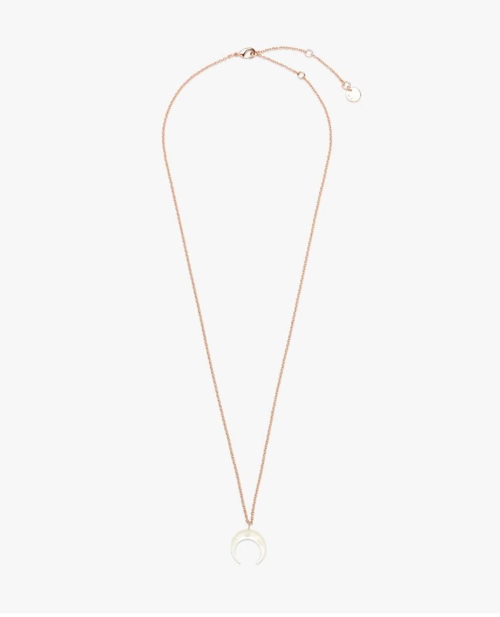 Pearl Crescent Mood Necklace Rose Gold - clearpathherbicide