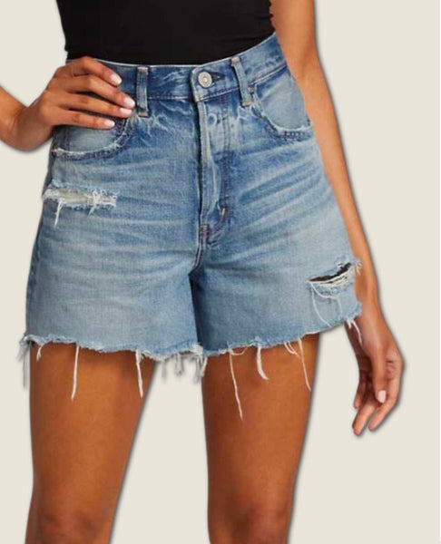 Pelion Distressed Denim Hi Cut - Offs - clearpathherbicide