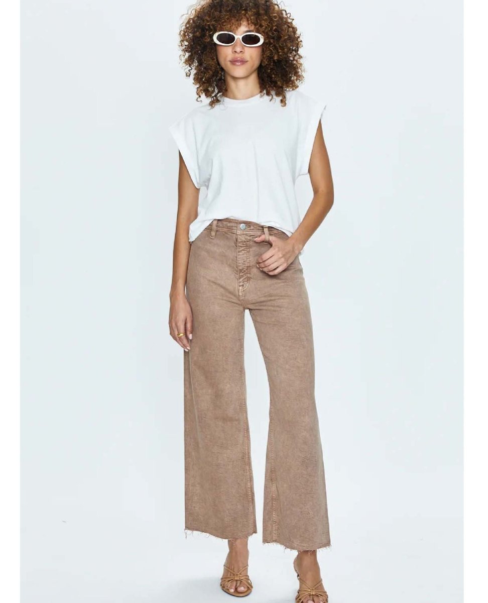 Penny Crop High Rise Wide Cashew - miamidrugpossession