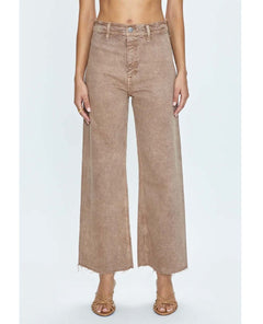 Penny Crop High Rise Wide Cashew - miamidrugpossession