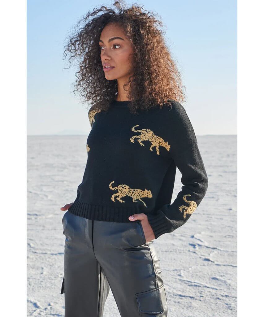 Perci Black Jungle Cat Sweater - clearpathherbicide