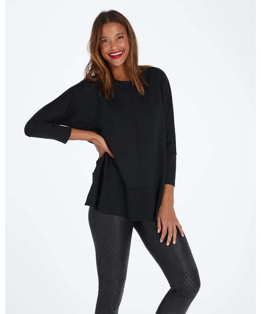 Perfect Length Top Dolman Top Very Black - miamidrugpossession