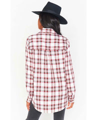 Perfect Plaid Layering Shirt Red Combo - PINK ARROWS