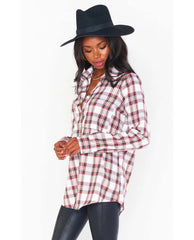 Perfect Plaid Layering Shirt Red Combo - PINK ARROWS