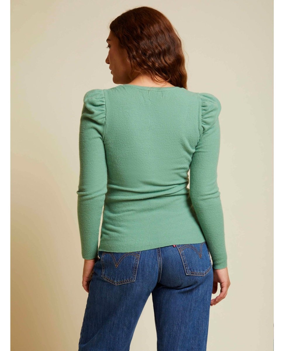 Peri Bold Shoulder Top Sea Green - miamidrugpossession