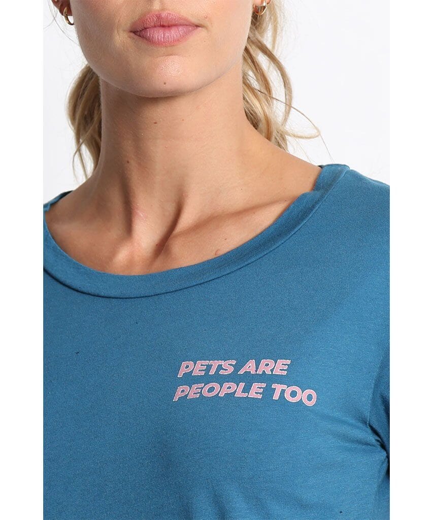 Pets Are People Too Raw Hem Boxy Tee - miamidrugpossession