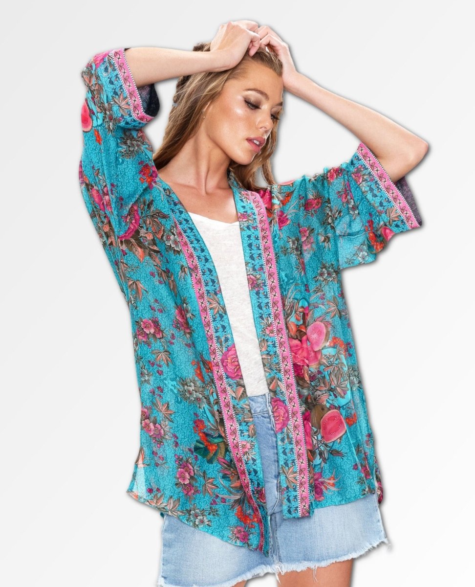 Phillipa Spring Floral Kimono - miamidrugpossession