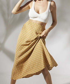 Philo Skirt Golden Polka Dot - miamidrugpossession