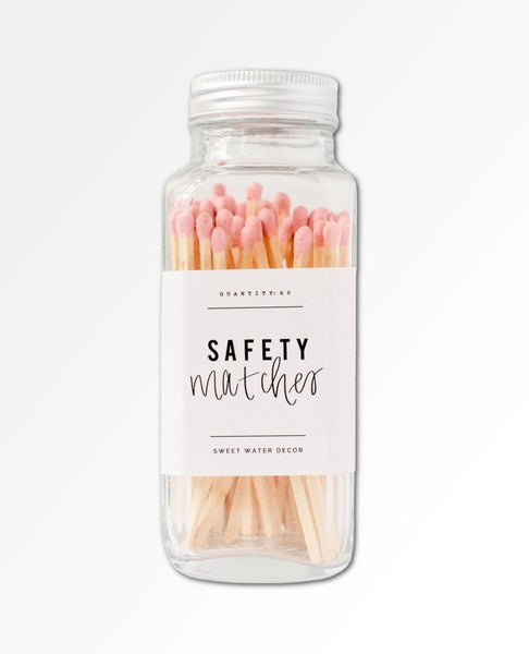 Pink Safety Matches - Glass Jar - clearpathherbicide