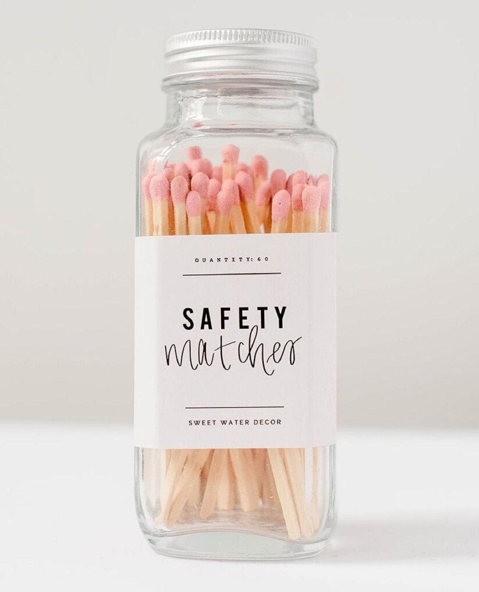 Pink Safety Matches - Glass Jar - miamidrugpossession