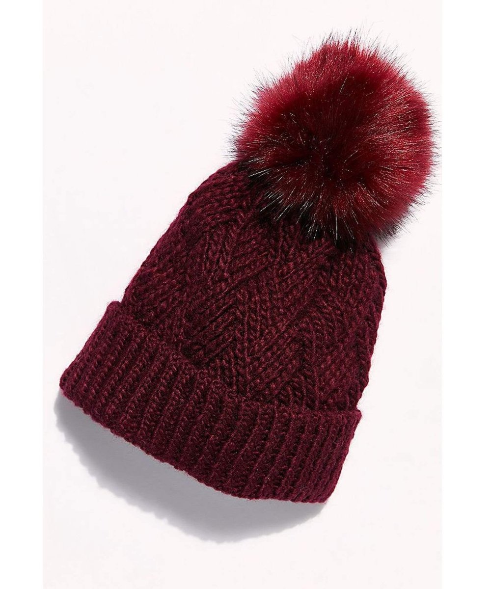 Pinnacle Pom Beanie Bordeaux - miamidrugpossession