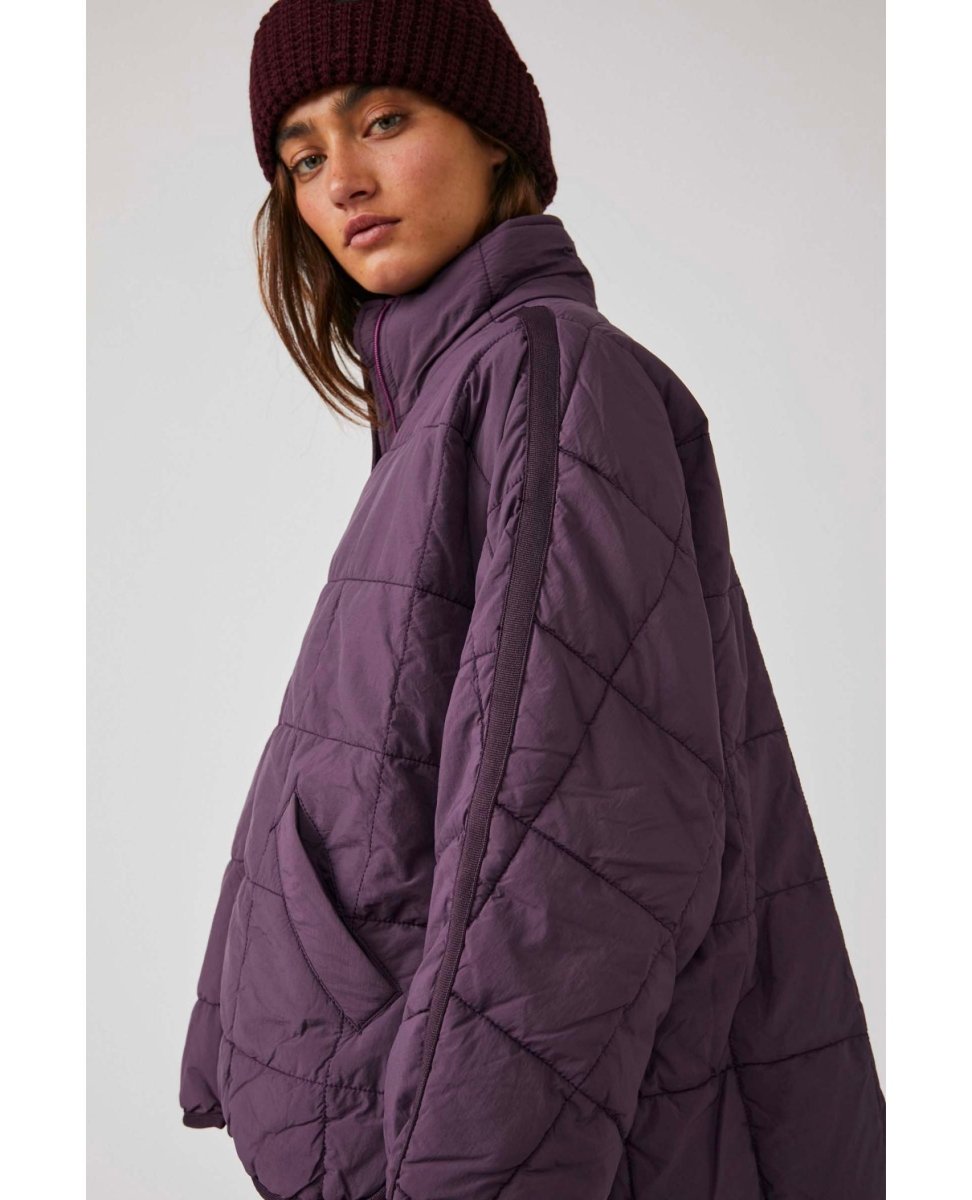 Pippa Packable Puffer Black Berry - miamidrugpossession