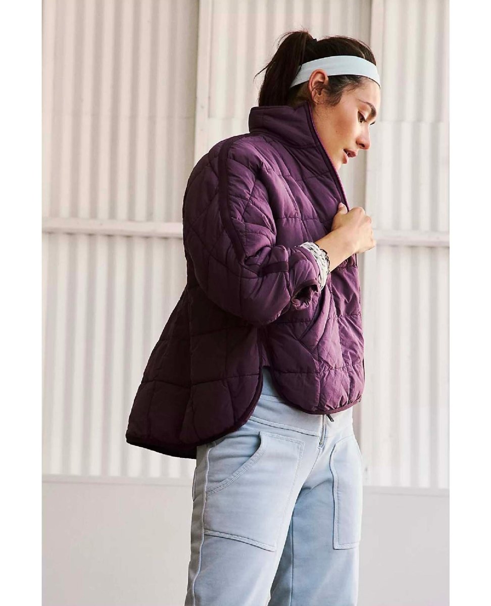 Pippa Packable Puffer Black Berry - miamidrugpossession