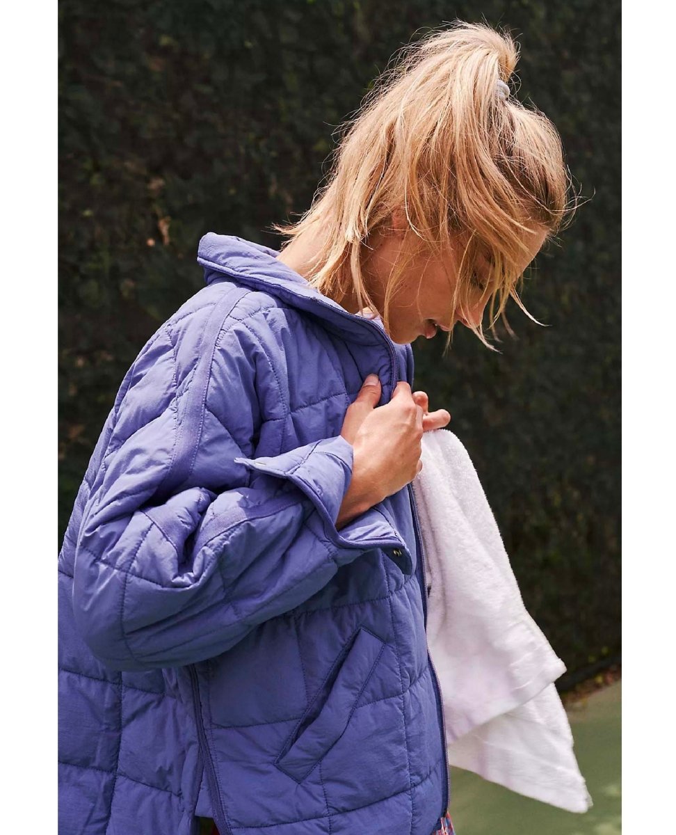 Pippa Packable Puffer Blue Iris - miamidrugpossession