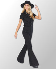 Pitch Black Everheart Jumpsuit - PINK ARROWS