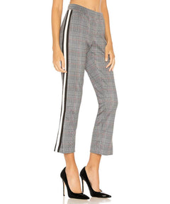 Plaid Cropped Track Pant - miamidrugpossession