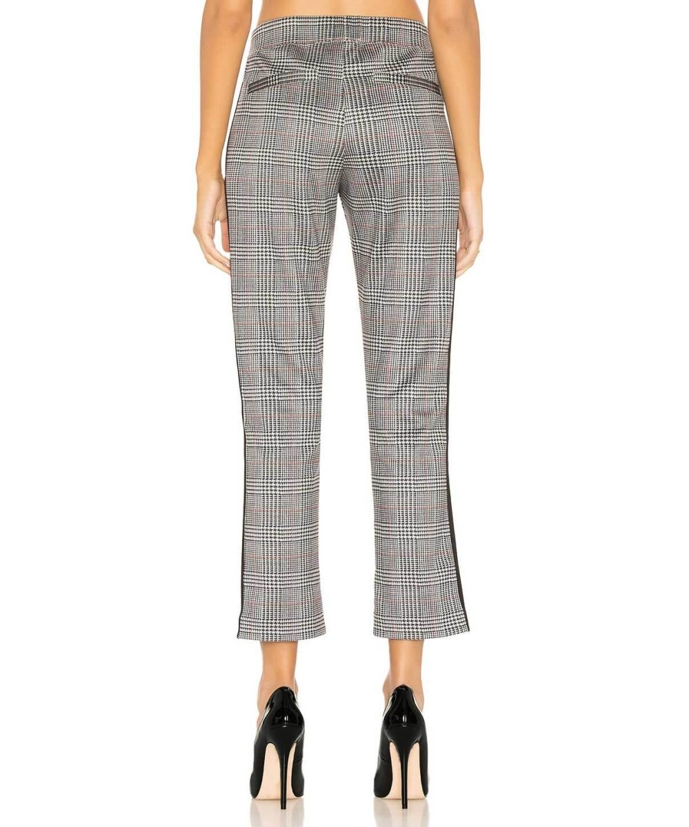 Plaid Cropped Track Pant - PINK ARROWS