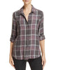 Plaid Frayed Long Sleeve, Charcoal - clearpathherbicide