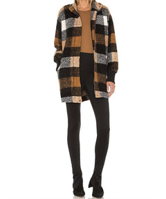 Plaid Times Coat Brown - miamidrugpossession