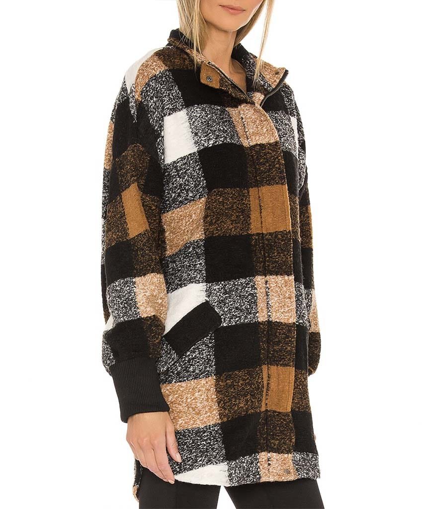 Plaid Times Coat Brown - miamidrugpossession