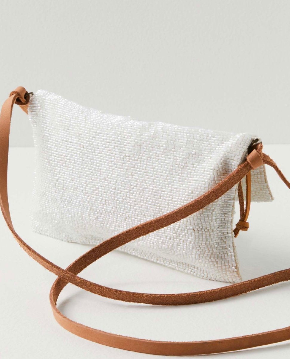 Plus One Embellished Cros Bag Ivory - miamidrugpossession