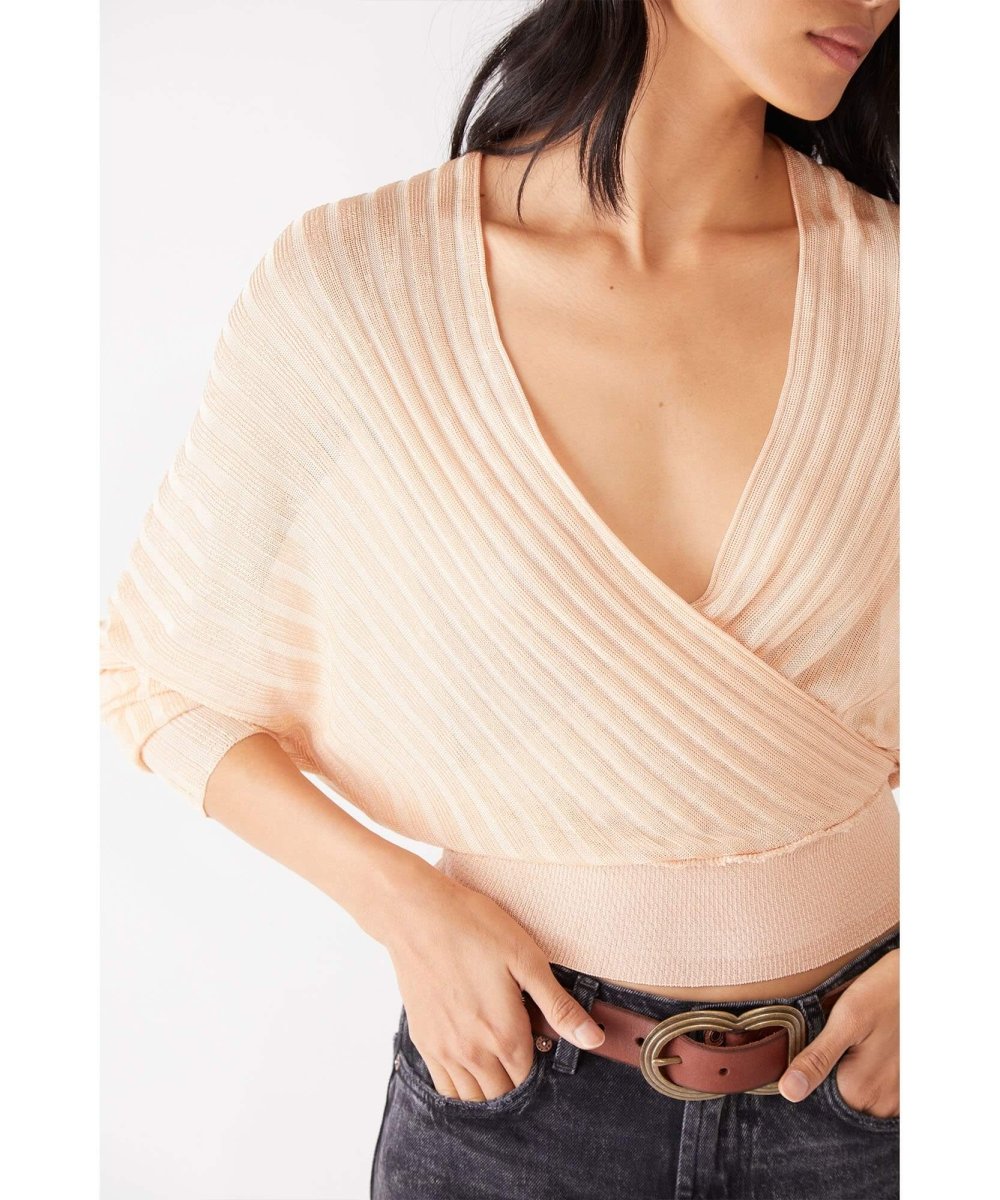 Pluto Wrap Sweater Rose Combo - miamidrugpossession