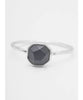 Power Gemstone Black Onyx Charm Ring, Silver - clearpathherbicide